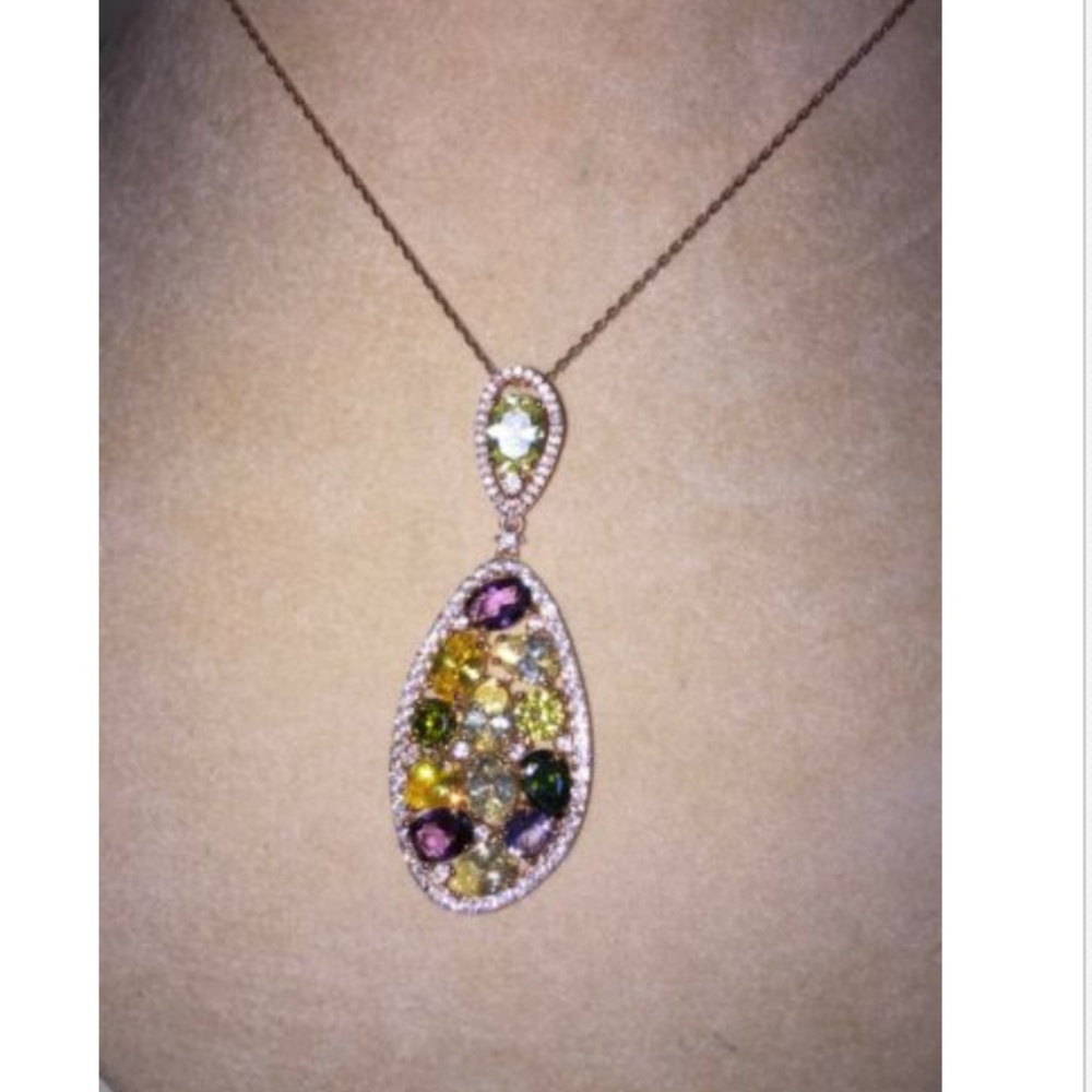 ITALY Necklace Pendant by RJ Rose Gold Plated